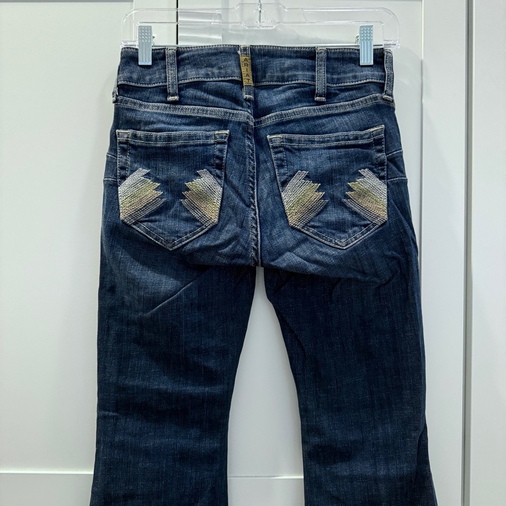 Ariat REAL Denim Perfect Rise Flare Jeans Paulina Florida Boho Western Cowgirl! - Picture 11 of 16